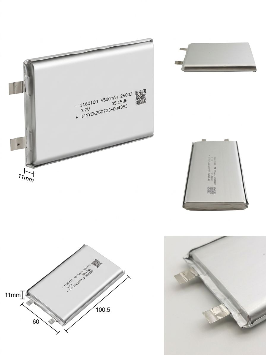 DJ 3.6V 9500mAh 1160100 Rechargeable Lithium Ion Battery Pack, 34.2Wh High Capacity Li-ion Cell for Industrial & Consumer Electronics